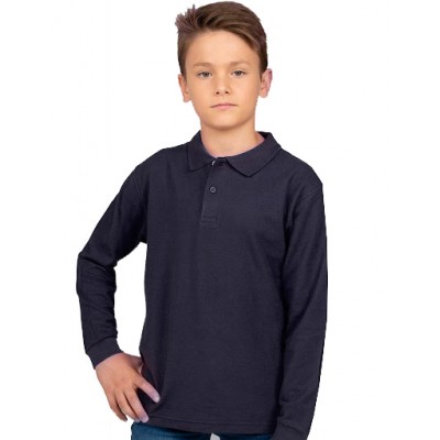 Polo ML Bleu marine SANS LOGO